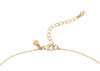 14k gold lobster clasp with extension chain and pear element