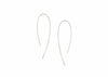 14k white gold threader hook earrings