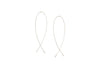 solid 14k white gold minnow wire threader earrings