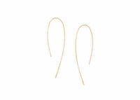 14k gold threader hook earrings