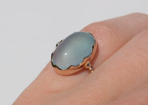 Chalcedony Rock Candy Scalloped Wave Ring