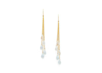 white topaz teardrop briolette earrings