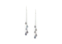 labradorite dangly chain earrings