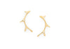 seaweed inspired 14k gold vermeil and diamonds hawaiian limu earrings