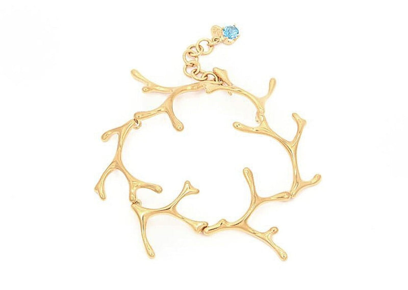 gold seaweed link bracelet