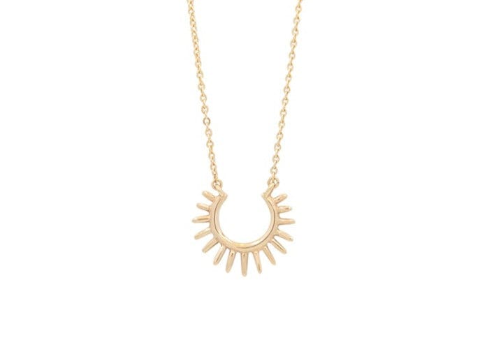 spiky gold sea urchin necklace