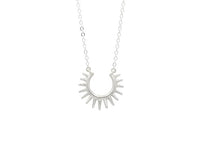 small silver spiky urchin necklace