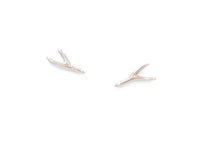 sterling silver seaweed stud earrings