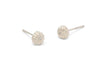 sterling silver seed earrings with diamonds