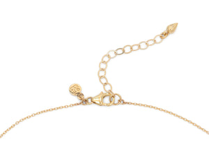 14k gold lobster clasp with extension chain and pear element