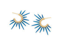 blue powder coated urchin earrings