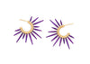 purple sea urchin earrings