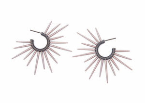 handmade powder coated urchin earrings