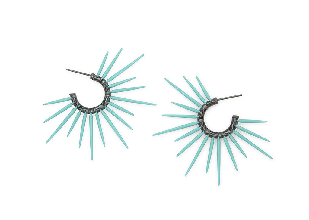 powder coated urchin spine earrings