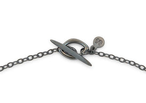 handmade oxidized sterling silver toggle clasp