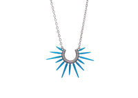 handmade powder coated urchin necklace