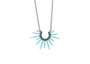 powder coated urchin spine necklace