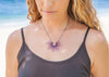 purple sea urchin spine necklace