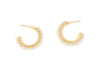 freshwater pearl vermeil hoop earrings