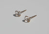 14k gold claw set clear Herkimer crystal stud earrings