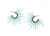powder coated urchin spine hoop earrings