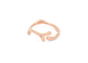14k rose gold ocean inspired Hawaiian limu seaweed ring with diamond