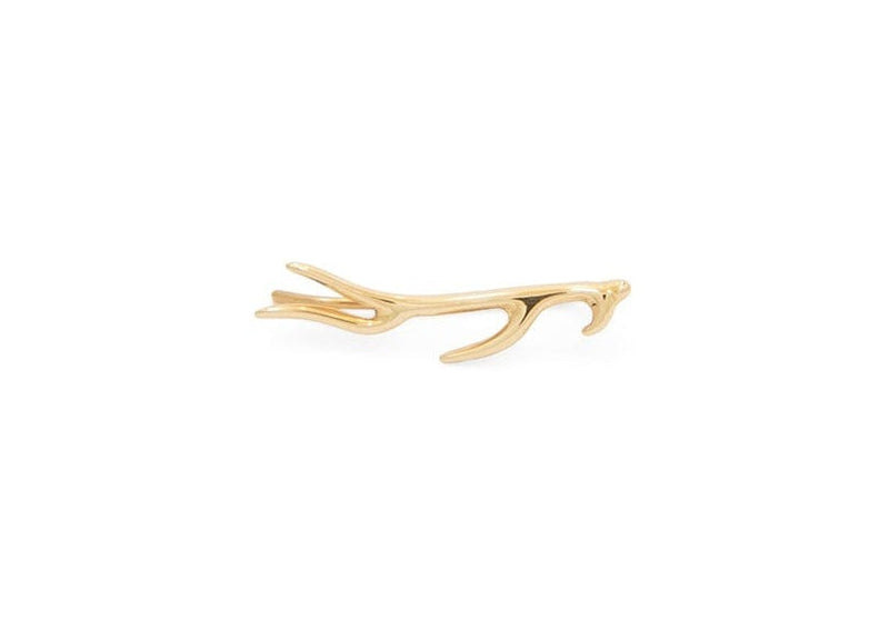 14k gold ocean inspired seaweed ear crawler