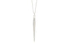 small silver sea urchin spine necklace with single diamond