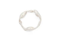 sterling silver rockweed seaweed ring